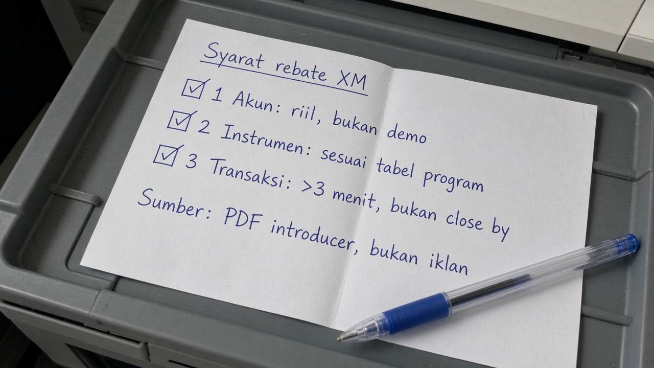 Gambar Syarat Rebate XM: Akun, Instrumen, dan Transaksi yang Memenuhi Syarat