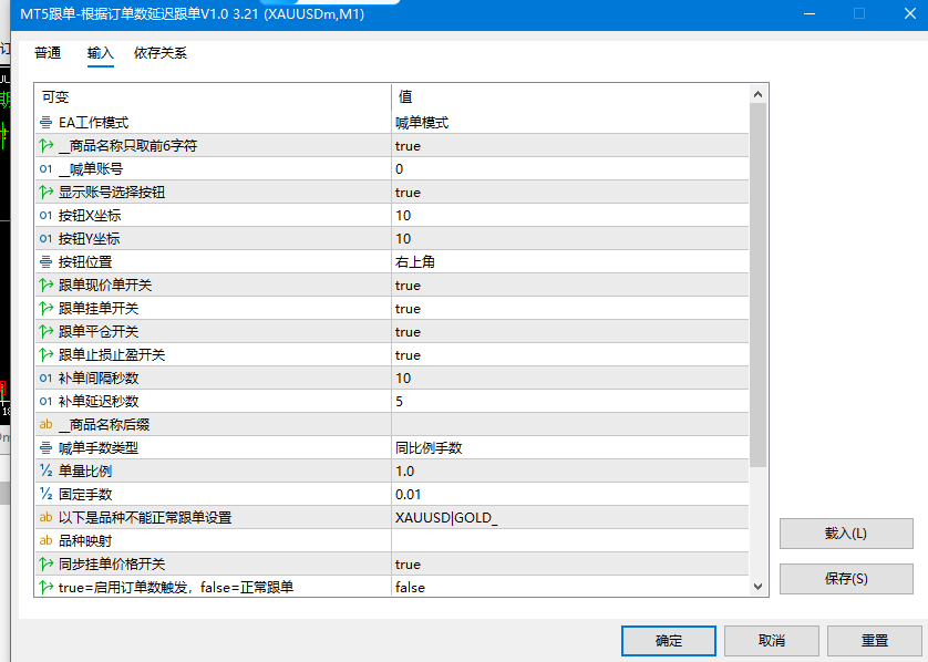 Gambar MT5跟单-根据订单数延迟跟单V1.0